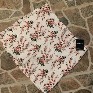 NWT Pink floral print mini skirt